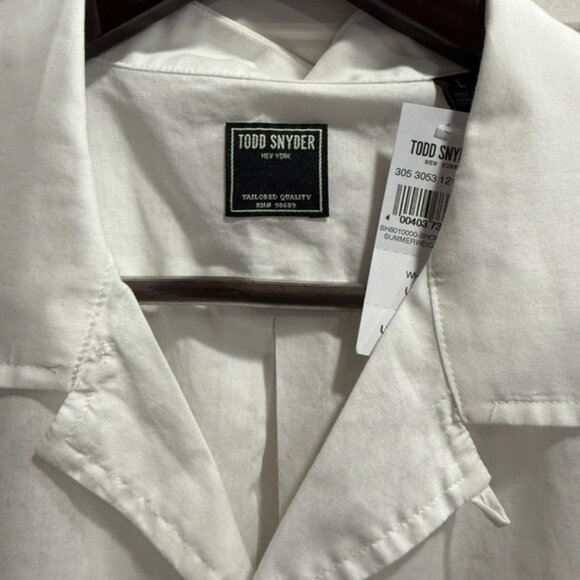 Todd Snyder White Camp Collar Shirt L NWT - Picture 2 of 4